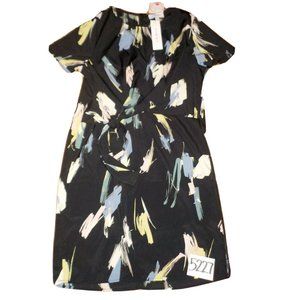 NWT Womens Gilli Black Multicolor Paint Brush Dress / Long Top Blouse Sz Medium